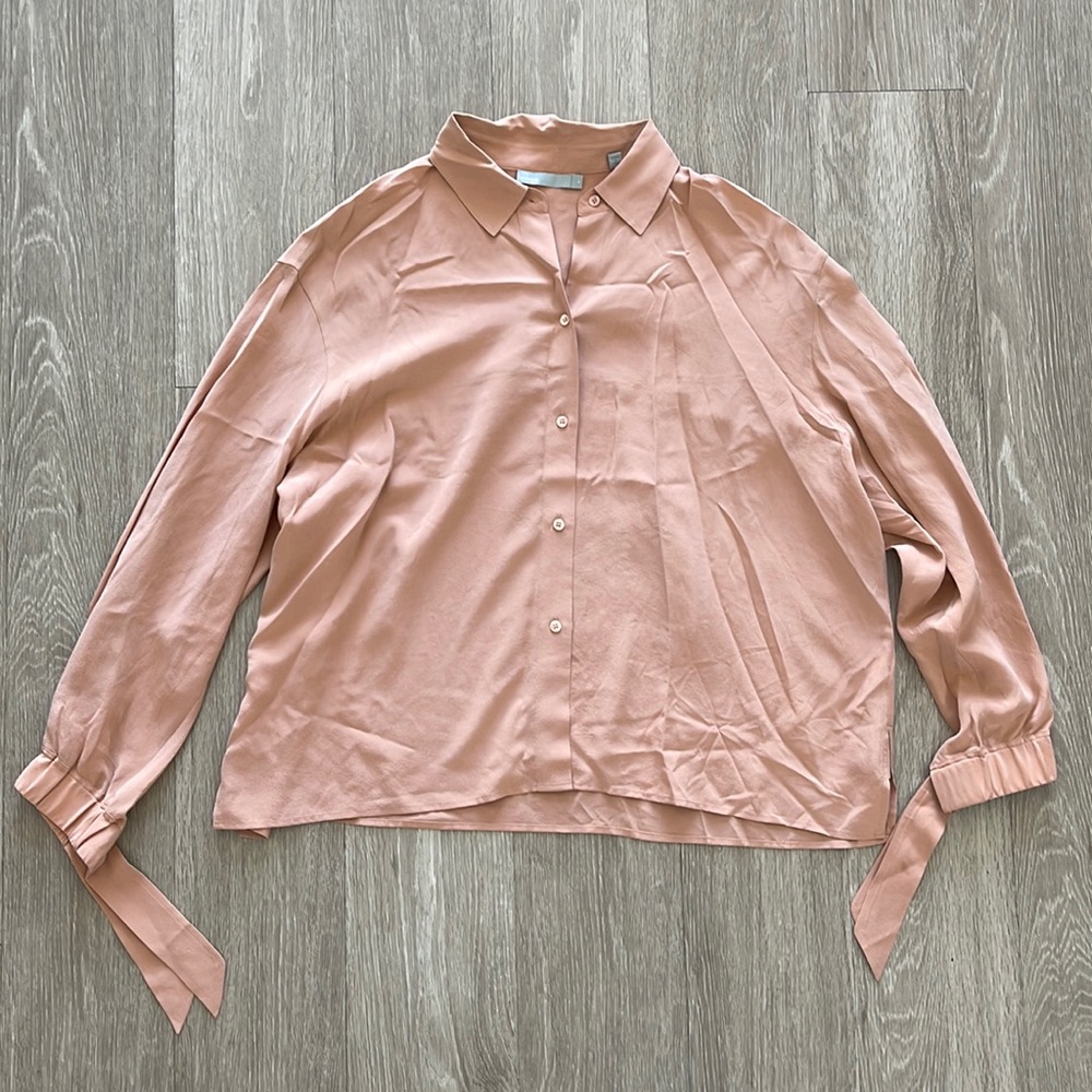 VINCE silk button down shirt